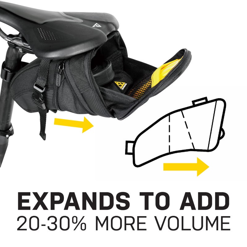 Topeak TC2262B Aero Wedge Pack with Strap Mount, Large , Black - Image 4